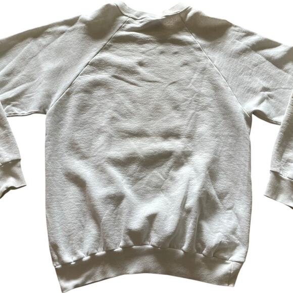 VTG 90s Nana Grandma Raglan Sweatshirt white bows Cottage size XL - Picture 3 of 6